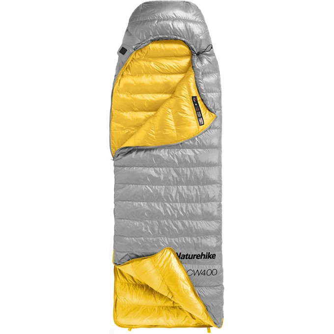Мешок спальный NATUREHIKE CW400 NH18C400-D с утиным пухом серый 6927595794562