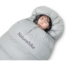 Ультралёгкий спальный мешок NATUREHIKE RM40 SERIES Size M утиный пух молния слева Grey 6927595707159L